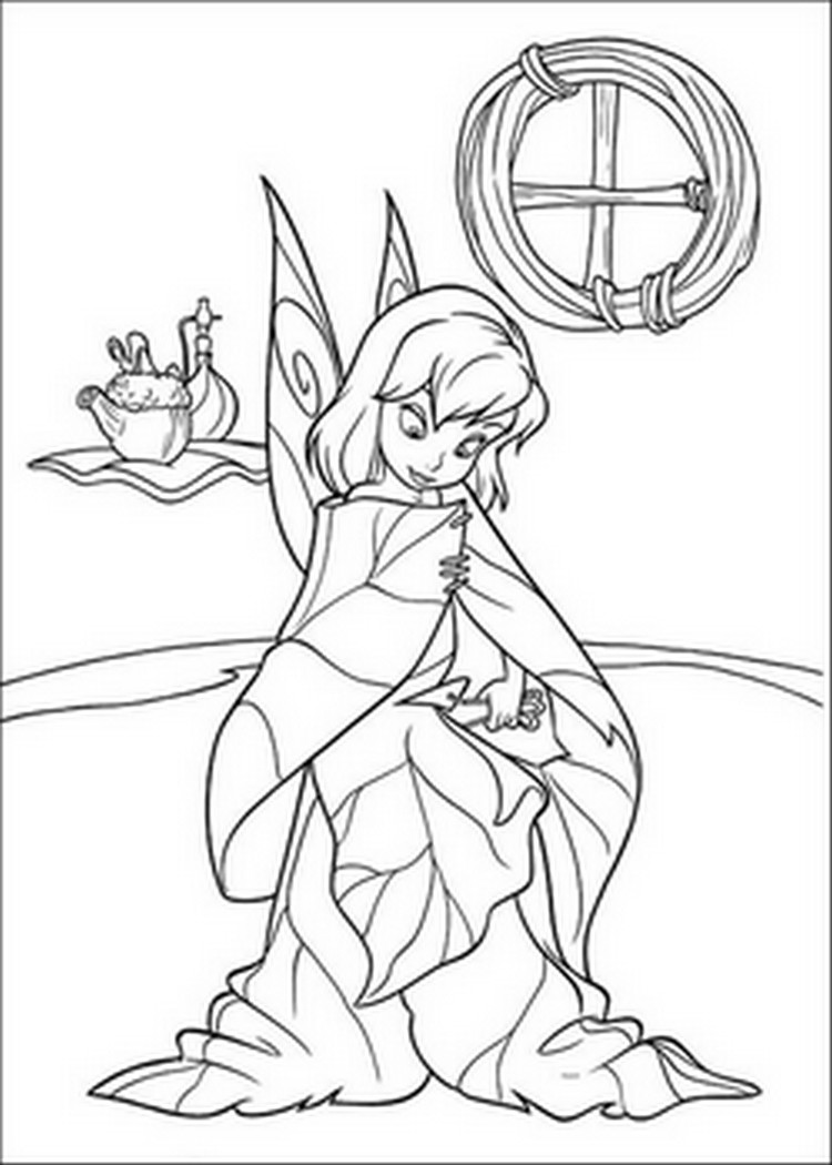 coloriage la nouvelle tenue de clochette